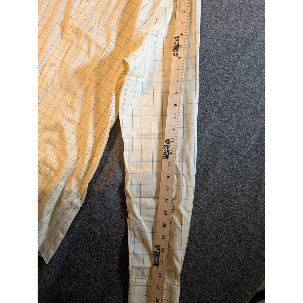 Charles Tyrwhitt Shirt Mens Slim Fit Long Sleeve Button Up 15.5 / 36 Yellow Chk - Picture 5 of 11